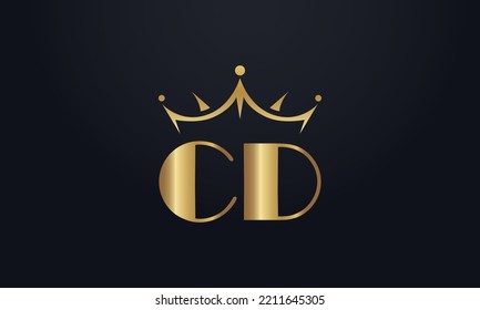 King-Kronen-Logo-Design-Vektorgrafik und extra fett gekleidetes Queen-Symbol