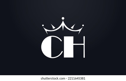 King crown logo design vector and extra bold queen symbol