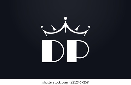 King crown logo design vector and extra bold queen symbol