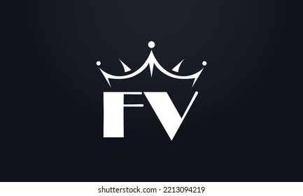 King crown logo design vector and extra bold queen symbol	