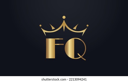 King crown logo design vector and extra bold queen symbol	