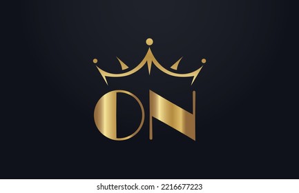 King crown logo design vector and extra bold queen symbol