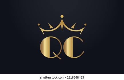 King crown logo design vector and extra bold queen symbol