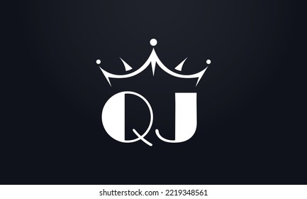 King crown logo design vector and extra bold queen symbol