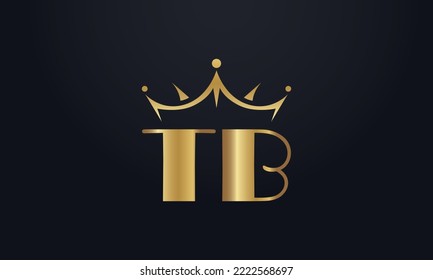 King crown logo design vector and extra bold queen symbol
