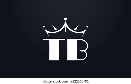 King crown logo design vector and extra bold queen symbol
