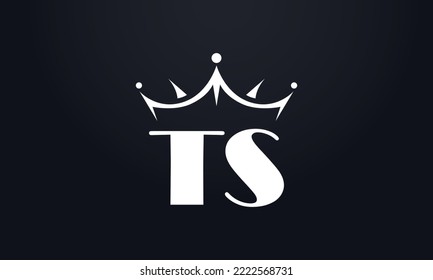 King-Kronen-Logo-Design-Vektorgrafik und extra fett gekleidetes Queen-Symbol

