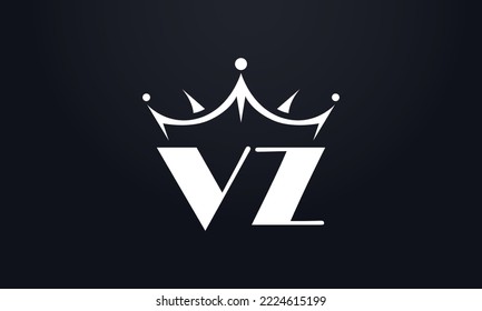 King crown logo design vector and extra bold queen symbol