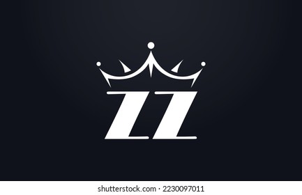 king crown logo design vector and extra bold queen symbol