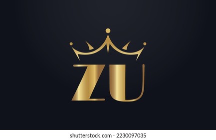 king crown logo design vector and extra bold queen symbol