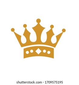 king crown logo golden colored with diamond