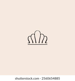 king crown logo icon flat vector design.