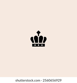 king crown logo icon flat vector design.