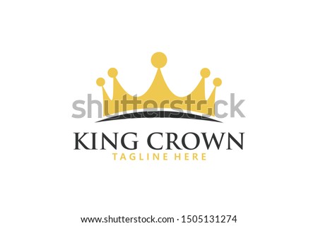 king crown logo icon vector isolated