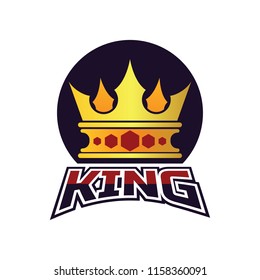 king crown logo isolated on white background, vector illustration, vector illustration