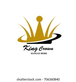 King Crown Logo Template Design Vector