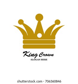 King Crown Logo Template Design Vector