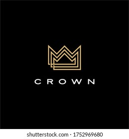 king crown logo vector icon illustration