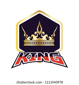 king crown logo, vector illustration