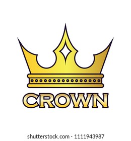 king crown logo, vector illustration