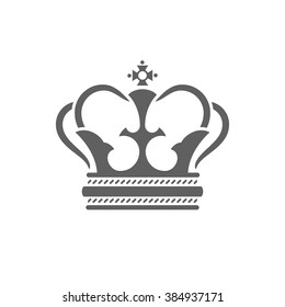 Ilustración del vector con el logotipo de la Corona Rey. La Silhouette De La Corona Real Está Aislada De Fondo Blanco. Objeto vector para etiquetas, distintivos, diseño de logotipos. Logotipo King, Logotipo de lujo, Símbolo de la corona, logotipo vintage, icono de la corona