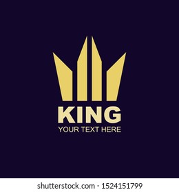 king crown logotype gold style for beauty and fashion design, royal queen icon, princess diadem symbol, pop art element, luxury shopping sign. vector 10 eps