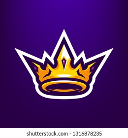 King Crown Mascot Logo