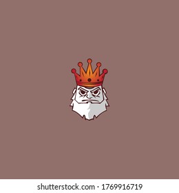 king crown mascot vector logo