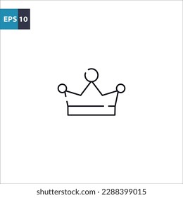 King crown outline icon Vector illustration