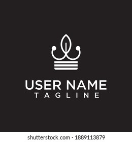 king crown outline silhouette logo design inspiration