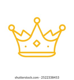 King Crown outline in white background 