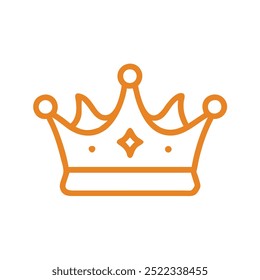King Crown outline in white background 