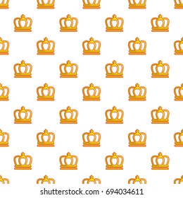 King crown pattern in cartoon style. Seamless pattern vector illustration