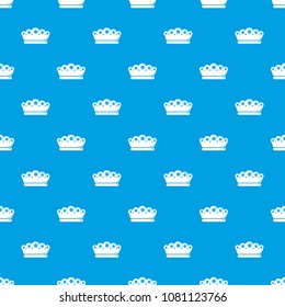 King crown pattern vector seamless blue repeat for any use