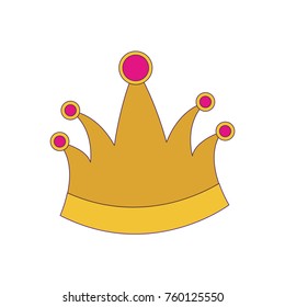 king crown with purple contour