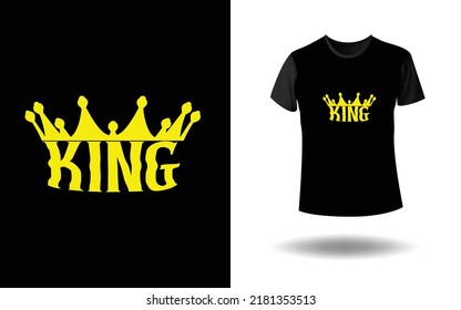 King Crown cita el eslogan de la tipografía diseño abstracto ilustración vectorial