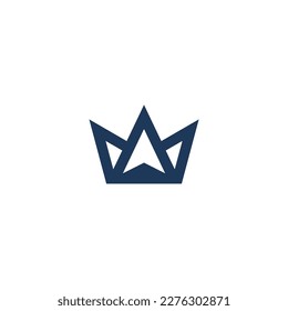 king crown royal with arrow writer creative logo design template	