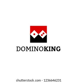 King Crown Royal with Domino Card Game Logo Design Inspiration