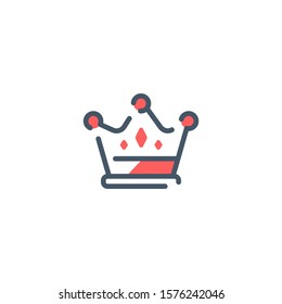 King Crown - RPG Filled Line Icon