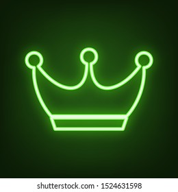 King Crown Sign Green Neon Icon Stock Vector (Royalty Free) 1524631598 ...