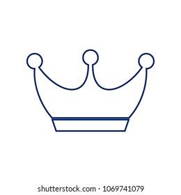 King crown sign. Vector. Flat style black icon on white.