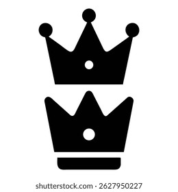 King crown silhouette icon design 
