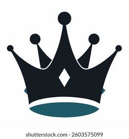 King crown Silhouette Vector icon 