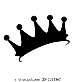 king crown silhouette, king crown vector. vector illustration