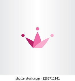 king crown symbol element vector icon logo design 