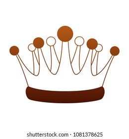 King crown symbol on orange lines