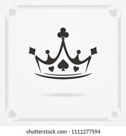 King crown symbol. Vector heraldic elements design