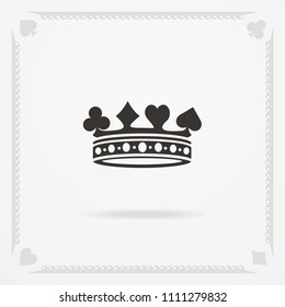 King crown symbol. Vector heraldic elements design