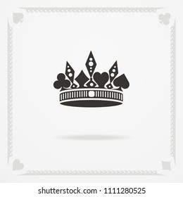 King crown symbol. Vector heraldic elements design