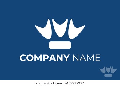 king crown teamwork simple logo design
